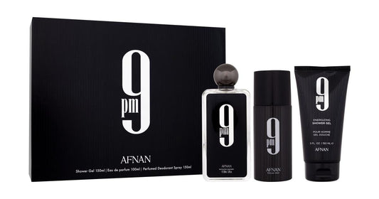 Set Afnan 9pm edp 100ml + gel za tuširanje 150ml + deo spray 150ml - Emy Make Up